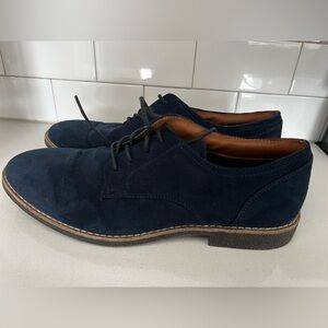 H&M Dark Blue Suede Derby Shoes